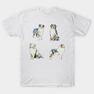 australian shepherd illustration pack T-Shirt
